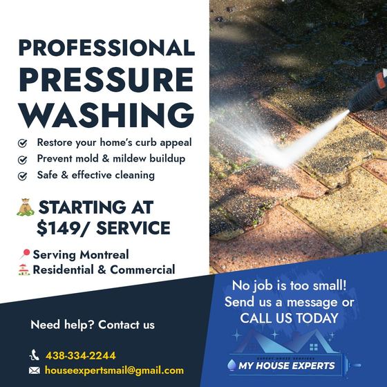 My House Experts: pressure-washing flyer