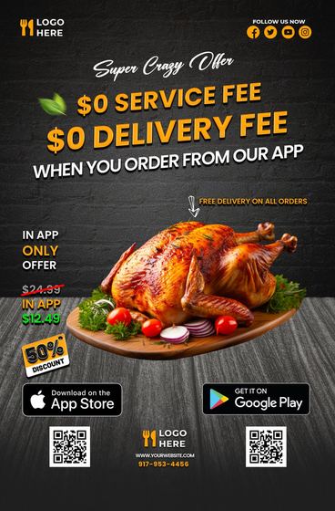 Food-delivery app promo