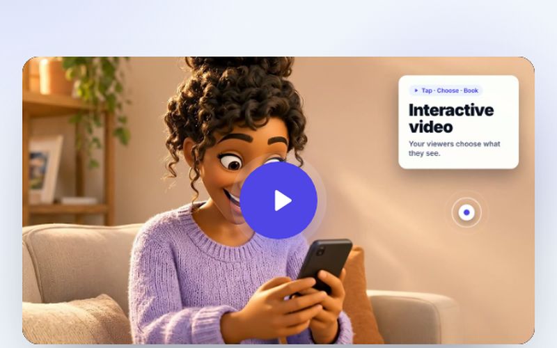 Interactive video with clickable hotspots