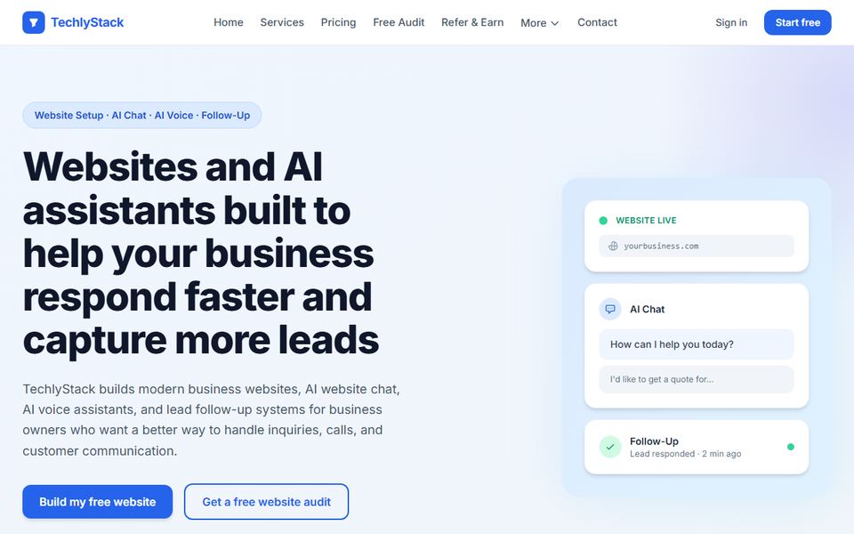 Screenshot of TechlyStack